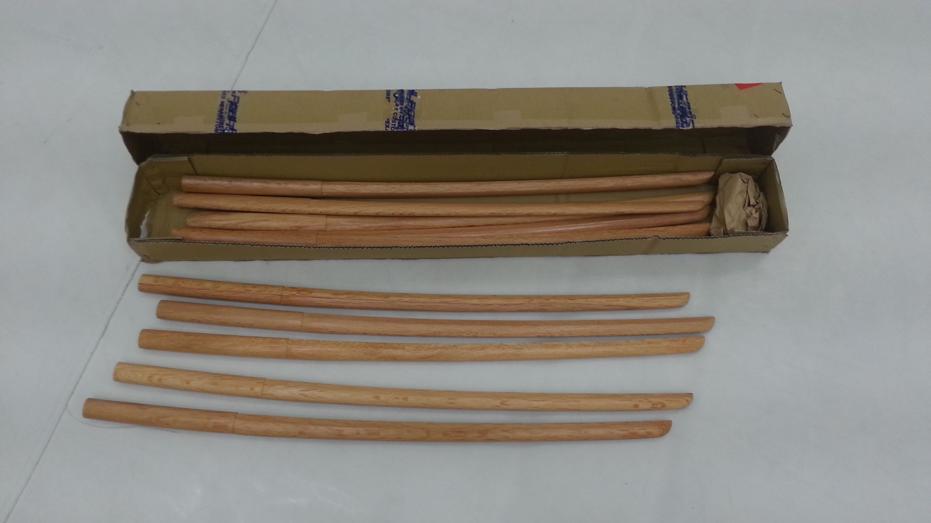 The ten bokken donated by David Cheung