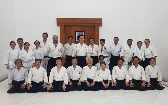 Shingo Nakao Shihan after class at the MAC dojo, February 2018